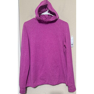 PGA Tour Womens Performance Hoodie Bright Pink sz L Motionflux Long Sleeve Shirt